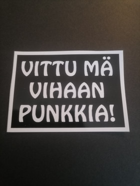 Vittu mä vihaan punkkia (sticker)