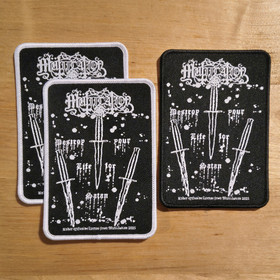 Mütiilation - Destroy Your Life for Satan white, black border - Patch