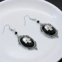 Black moon Skull earrings