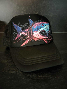 Killer shark - musta trucker cap