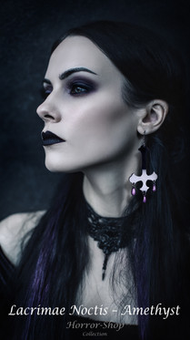 Lacrimae Noctis - Amethyst  earrings