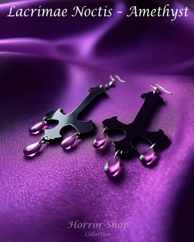 Lacrimae Noctis - Amethyst  earrings