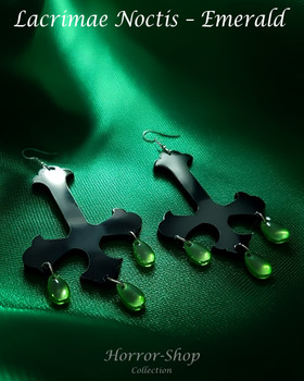 Lacrimae Noctis -  Emerald  earrings