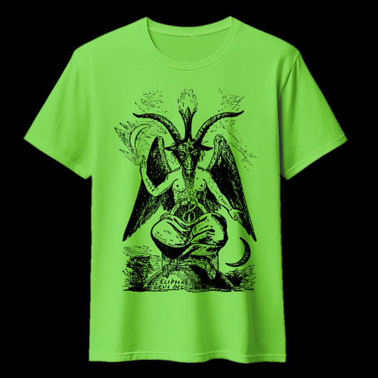 Lime green Baphomet T-shirt