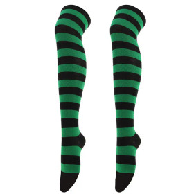 Black and green triped Knee socks