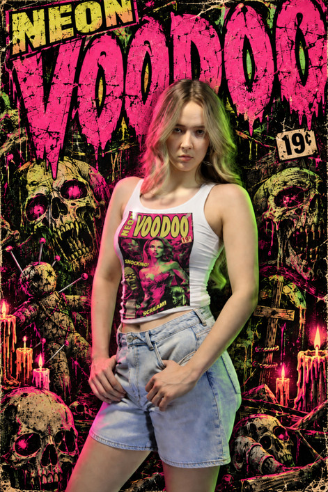 Neon VooDoo valkoinen (T-paita)