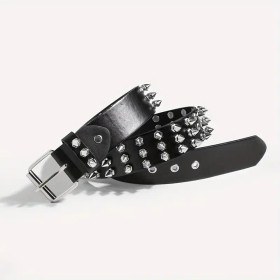Rat spikes belt for women