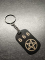 Pentagram 666 keychain
