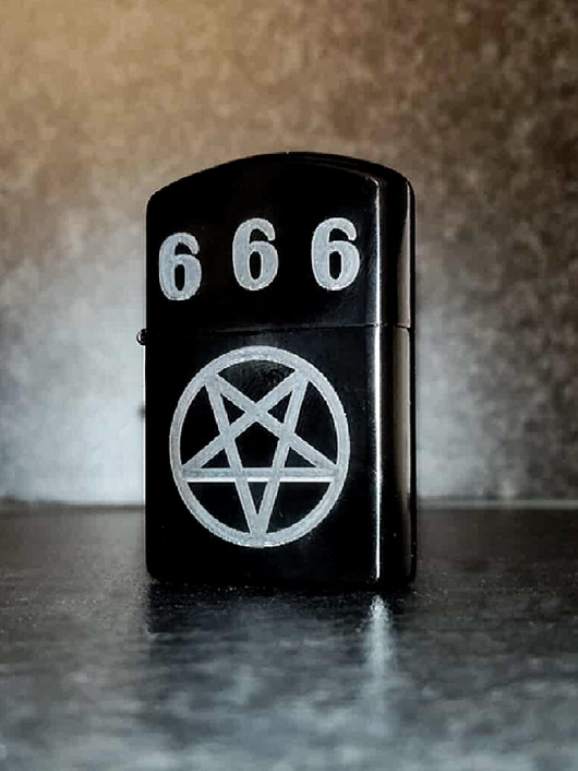 Pantagram 666 lighter, black