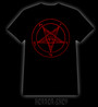 Pentagram red, black t-shirt t-shirt