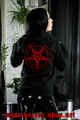 Pentagram RED hoodie with zipper