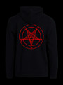 Pentagram RED hoodie with zipper