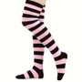 Black and pink striped Knee socks