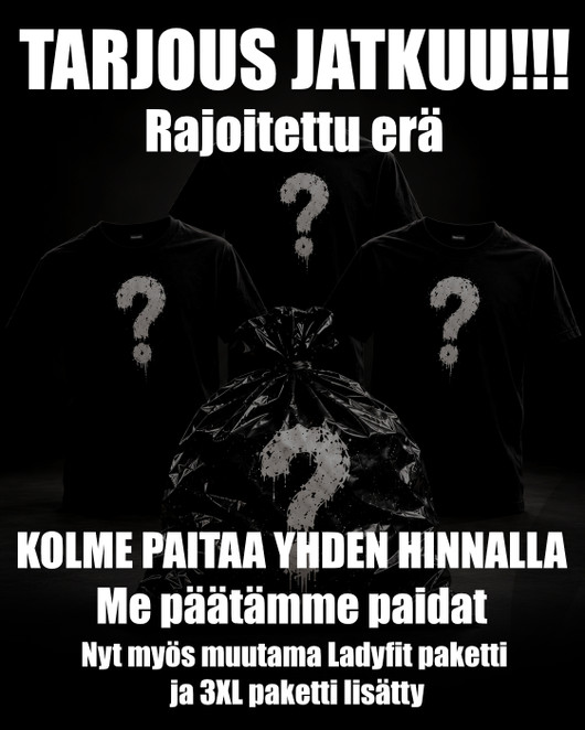 RAATOSÄKKI 3 paitaa