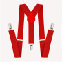 Red suspenders, 2,5cm for women 
