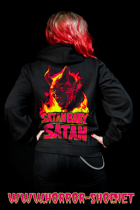 Retro Satan hoodie with zipper