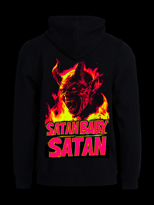 Retro Satan hoodie with zipper