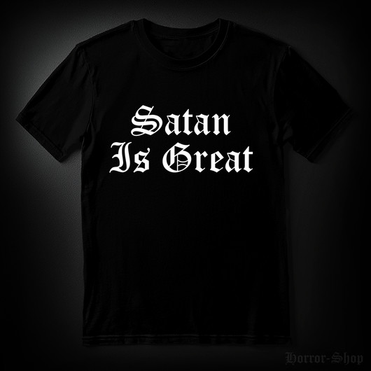 SATAN IS GREAT black  (T-shirt)