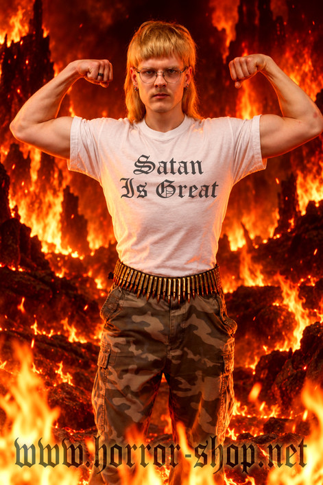 SATAN IS GREAT  White (T-paita)