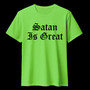 SATAN IS GREAT Lime green (T-shirt)