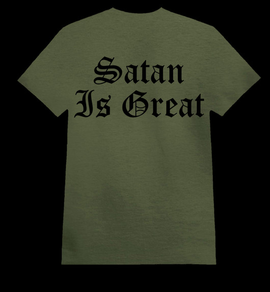 SATAN IS GREAT Army Green (T-shirt)