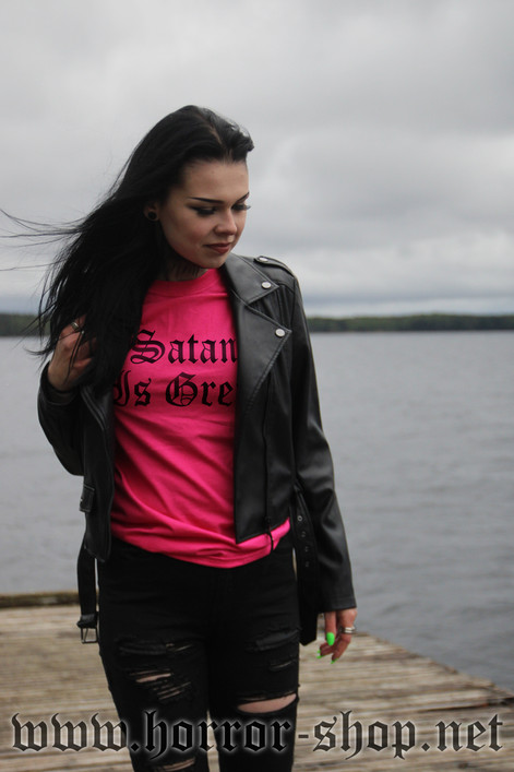 SATAN IS GREAT SATAN Pink (T-shirt)