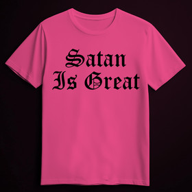 SATAN IS GREAT Pinkki (T-paita)