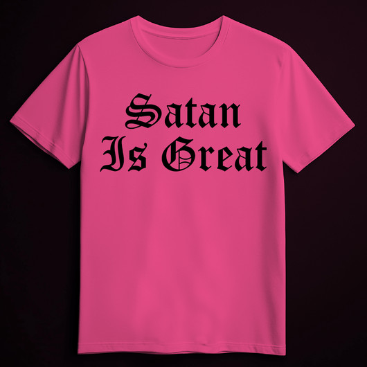 SATAN IS GREAT SATAN Pink (T-shirt)