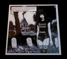 Satanic Terror Comic strip (sticker)