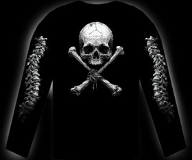 Skull and bones pitkähihainen paita