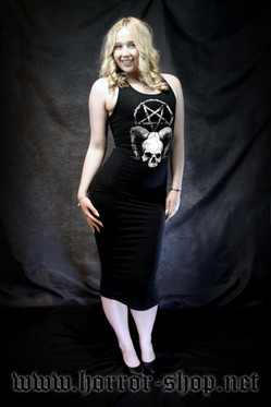 Skull and the pentagram long dress