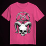 SKULL AND THE PENTAGRAM  pink (T-shirt)