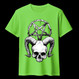SKULL AND THE PENTAGRAM lime green (T-shirt)