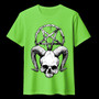 SKULL AND THE PENTAGRAM lime green (T-shirt)