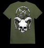 SKULL AND THE PENTAGRAM Army Green (T-shirt)