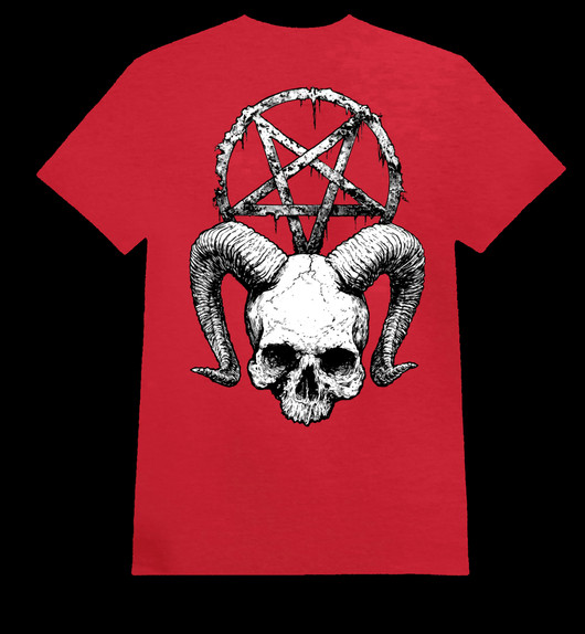 SKULL AND THE PENTAGRAM  Red (T-shirt)