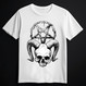 SKULL AND THE PENTAGRAM white (T-shirt)