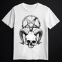SKULL AND THE PENTAGRAM white (T-shirt)