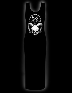 Skull and the pentagram long dress
