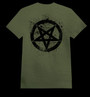 SPLATTER PENTAGRAM army green (T-shirt)
