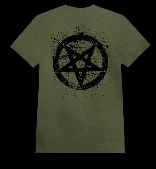 SPLATTER PENTAGRAM army green (T-shirt)
