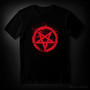 SPLATTER PENTAGRAM red on black (T-shirt)