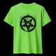 SPLATTER PENTAGRAM lime green (T-shirt)