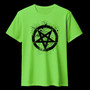 SPLATTER PENTAGRAM lime green (T-shirt)