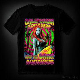 Surf the dark aquarius (black T-shirt)