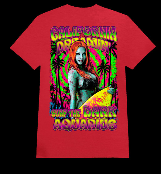 Surf the dark aquarius (red T-shirt)