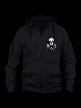 Tattoo skull hupppari vetoketjulla