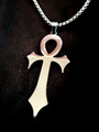 Vampire cross silver color