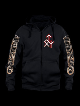 Warrior forever -Huppari vetoketjulla