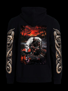 Warrior forever -Huppari vetoketjulla